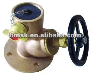 stright through flange fire hydrant valve,handwheel,copper alloy