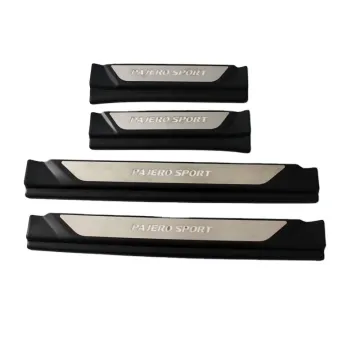 Door Sill with LED For Pajero Sport 2015 Black Door Step Rear led Step Cover Montero Pajero Sport 2017 2018