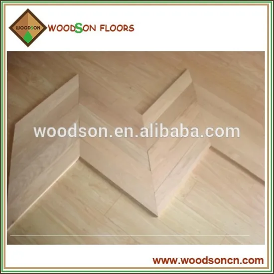 Raw Finish Solid Chevron Oak Parquet Flooring