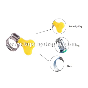 Silicone hose narrow hose 8 hose clamp