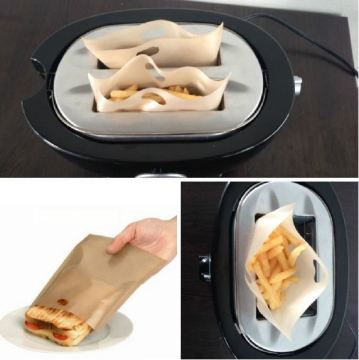 Non-Stick, Quiseen Sandwich Toast Bags, Reusable, Heat-Resistant - 2 pcs