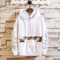 Multi-color men's polyester cotton hooded sweatshirt