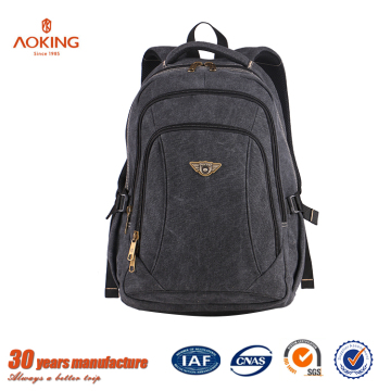 Canvas Backpacks for Men Travel Large Capacity Travel Bag Arcuate Shoulder Strap Zipper Solid Male Backpack