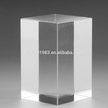 Factory 5x5x8cm customize size clear white cubic k9 blank laser engrave block cube
