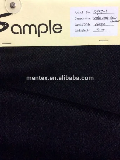 Ready goods spot blac and navy dyed wool fabric