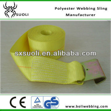4" 20000LBS winch strap lashing (cargo tie down)