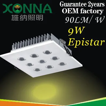 recessed led ceiling 9W ceiling light , 90lm/W ,kitchen light