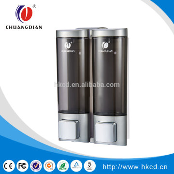 New design wall mount double manual hotel soap dispenser