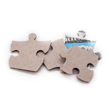 custom 300 pieces gray cardboard World Coins jigsaw puzzle