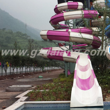 Water park equipment Open spiral water slide