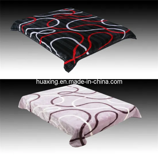 2014 Classic Design 100%Polyester Fleece Blanket/Raschel Blanket
