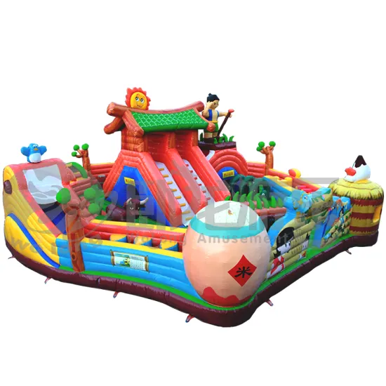 Commercial cartoon adult inflatable slide
