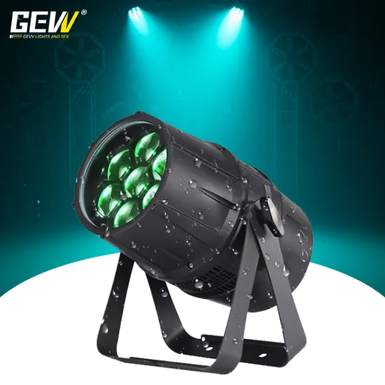 GEVV 7x40W RGBW 4in1 LED Zoom Par Stage Light DMX Waterproof