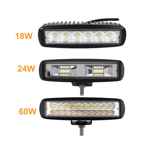 6 Inch LED Work Light Bar: 18W, 24W, 60W Spotlight for Motorcycle, Offroad 4x4, ATV, Truck, and Tractor Applications