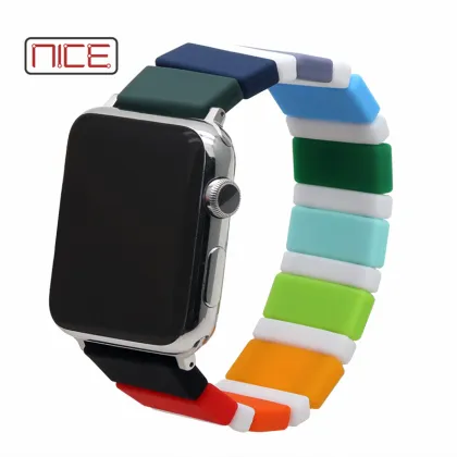 Silicone Sports Band with Charm Bracelet for Apple Watch