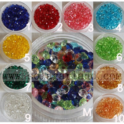 Stół weselny konfetti żywiczne kryształowe diamentowe koraliki 3MM