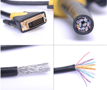 Gold Plated UL20276 DVI Cable (24+1) Male to Male
