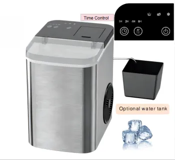 Time-Controlled Ice Making Machine: 15kg Nugget Ice in 24 Hours with Scoop and Basket