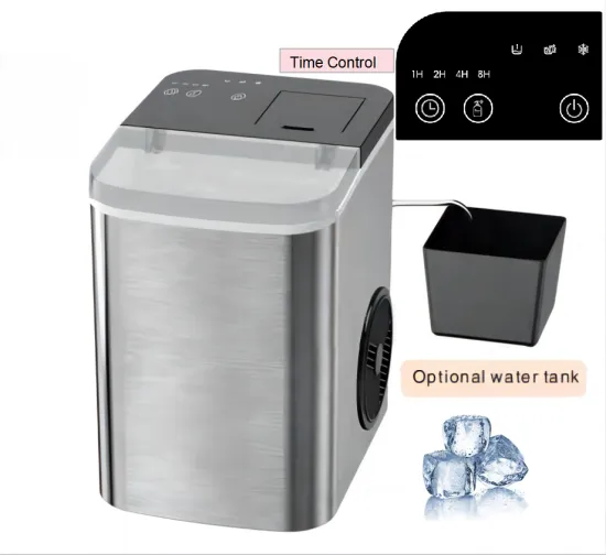 Time-Controlled Ice Making Machine: 15kg Nugget Ice in 24 Hours with Scoop and Basket