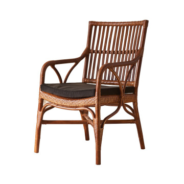 Modern Retro Rattan Lounge Chair for Outdoor and Indoor Spaces