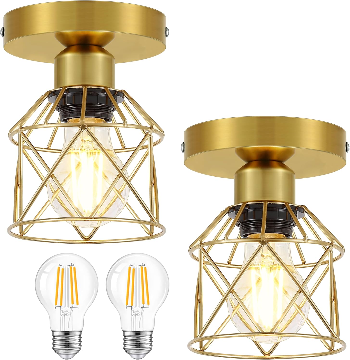 Farmhouse Semi Flush Mount Ceiling Light (10)