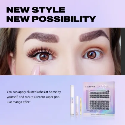 Custom Logo Lash Clusters and DIY Eyelashes Kit