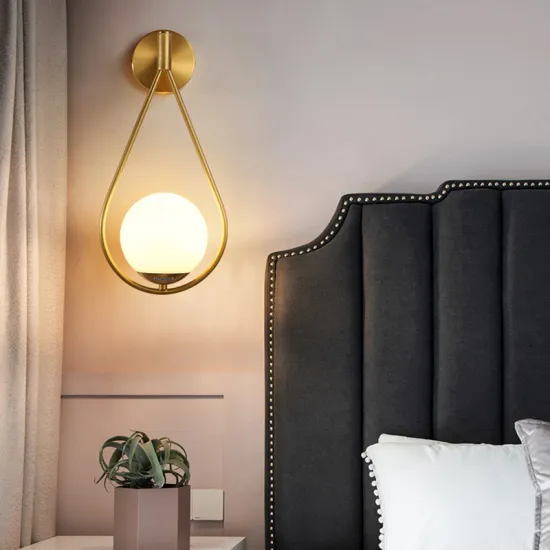 Simple LED Copper Wall Light for Bedroom and Living Room Decoration