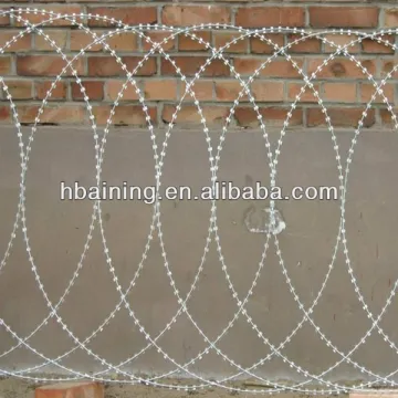 concertina type razor barbed wire mesh