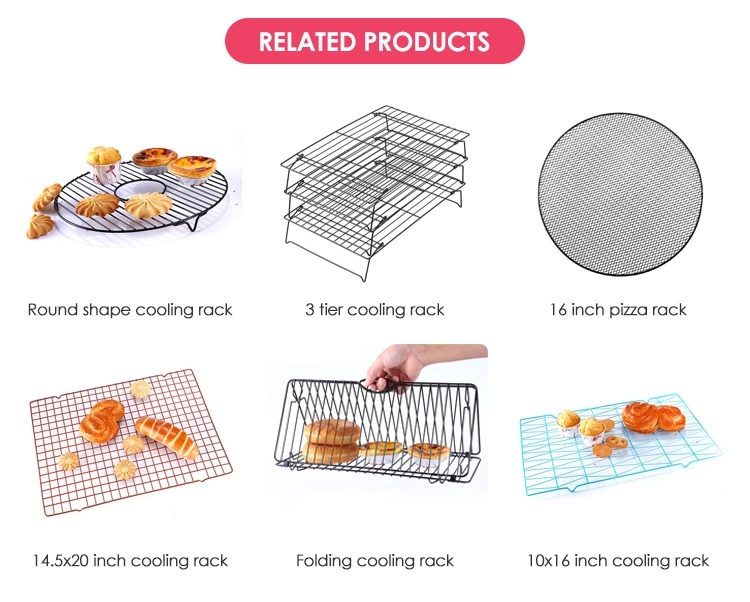 Kitchen Stainless Steel Metal Wire Baking Cooling Rack