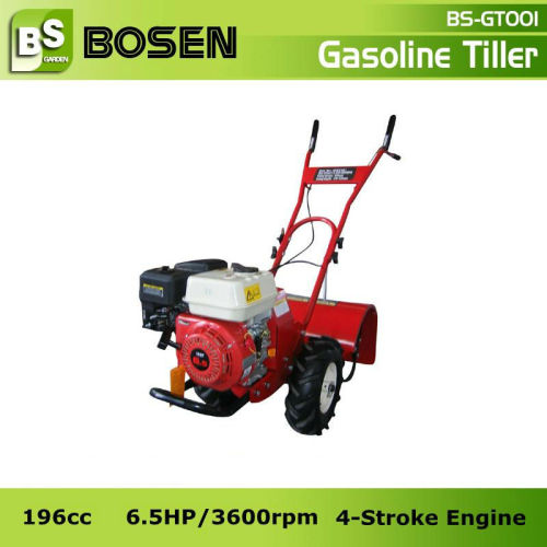 6.5HP Gasoline Mini Tractor Cultivator with Rotary Hoe