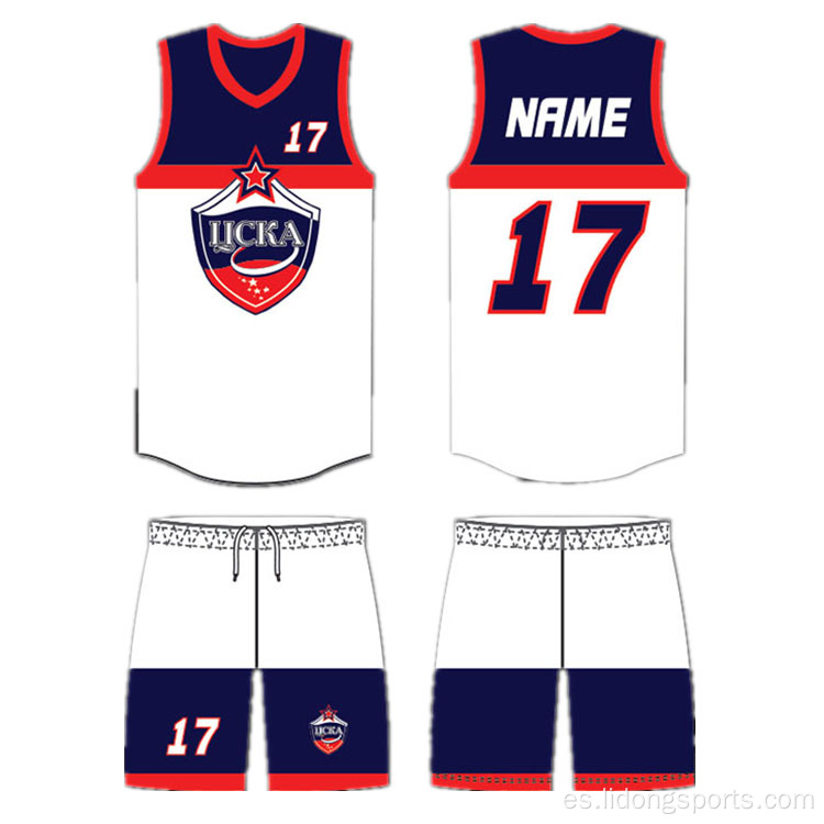 Uniforme de camiseta de baloncesto juvenil de nuevo diseño personalizado