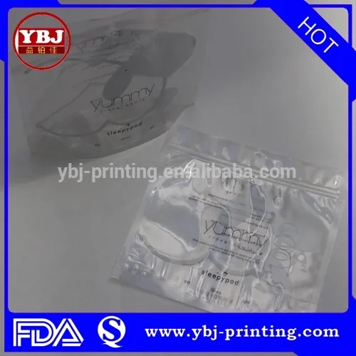 Custom printed heat seal plastic bag Zipper plastic bag