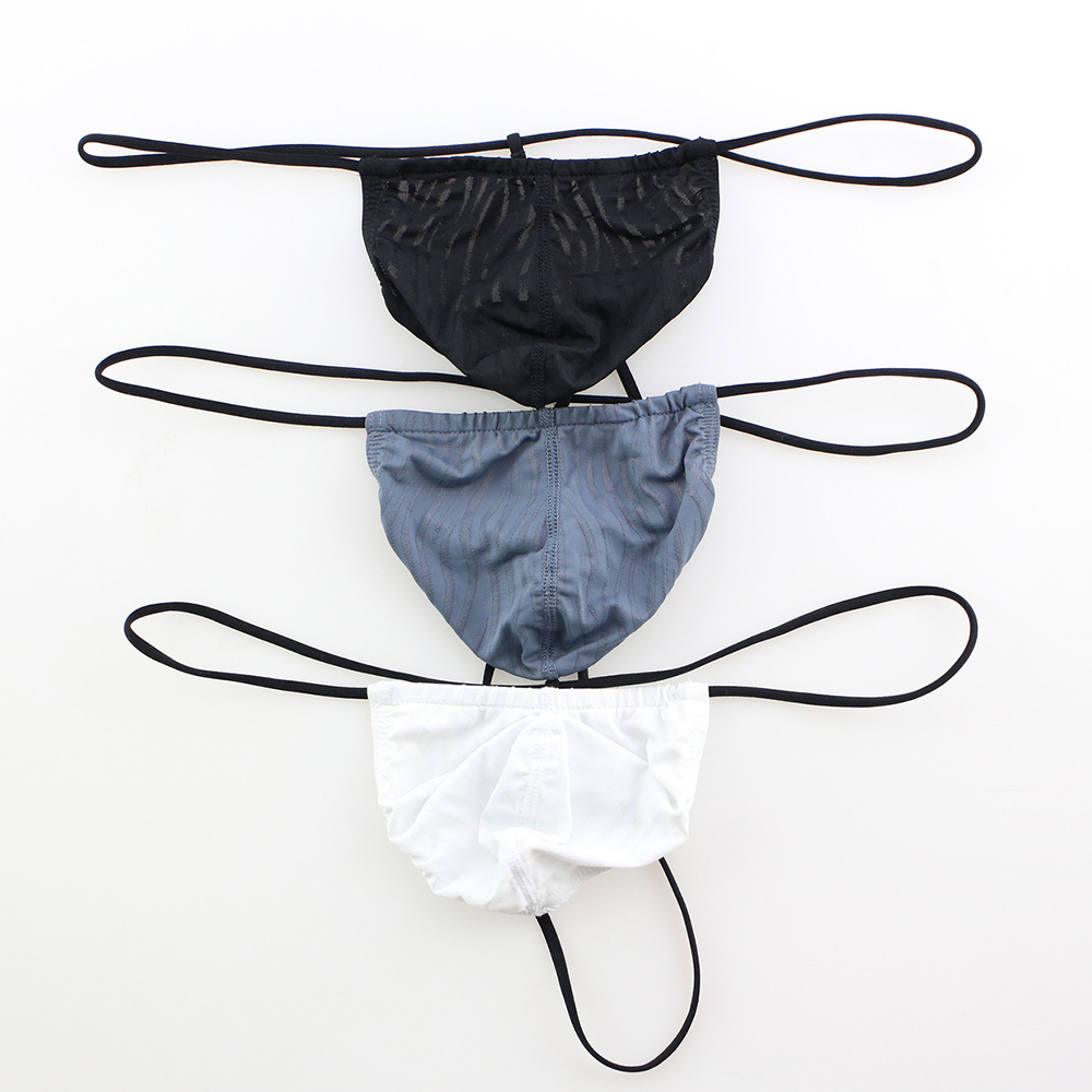 Sexy Mens Lingerie Panties Jockstraps Bulge Pouch Open Back Stretch Bikini Thong String Homme Briefs Gay Underwear Underpants