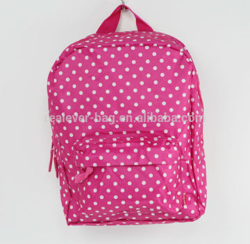 pink oxford white dot printing bag to school