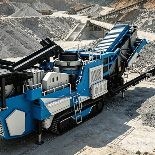 Pabrik Penyaringan Penghancur Bergerak Empat dalam Satu untuk Layanan Turnkey EPCO Crawler Jaw Cone Terintegrasi Tambang Hard Rock