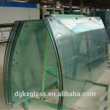 Hot bent/curved tempered glass in building glass