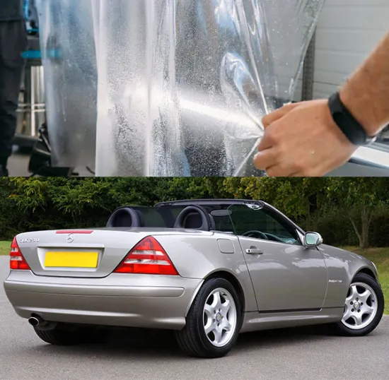 paint protective film on car