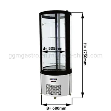 Shelf Glass Cake Display Fridge Cake Showcase Display Case Refrigerator with LED Light