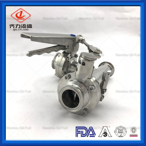 Food Grade Tee with Butterfly Valves