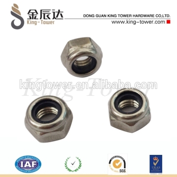 10-24 black zinc plated hex nylon nut