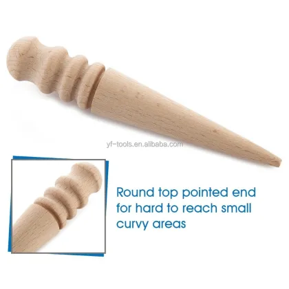YIFENG Multi-Size Round Wood Leather Burnisher - Leather Edge Polishing Tool