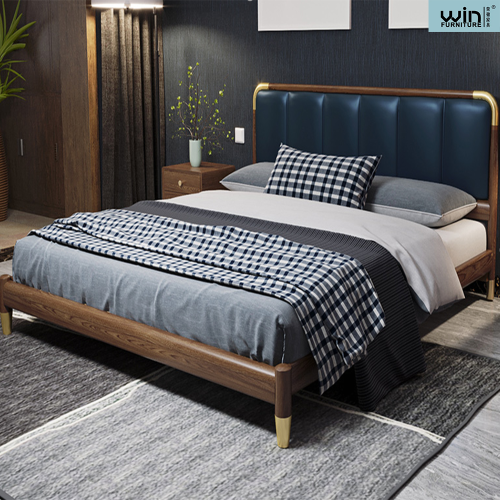 China Solid Wood Frame Apartment Bed Supplier