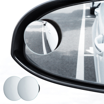 HD Glass Convex Rear View Mirror Pack of 2: Adjustable Wide Angle Driver Side Car Blind Spot Mirror