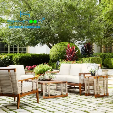 High-Quality Teak Wood Garden Side Table - All-Weather Outdoor Furniture Set
