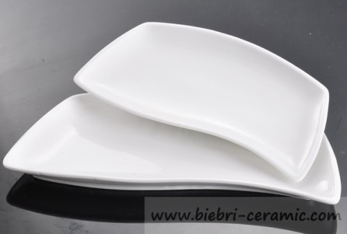 wholesale pure white logo decal artwok design customized hotel restaurant ceramic plates