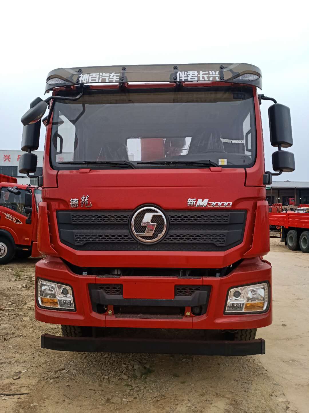 SHAANXI flatbed knuckle boom truck crane- (3)