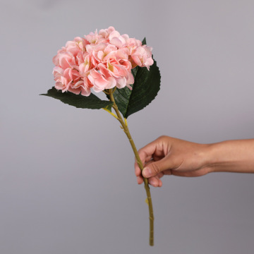 Fleurs d'hortensia artificielles réelles en soi de la soie en gros pour la décoration et les mariages