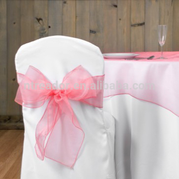 Organza overlay and Hotel Chair,Wedding Chair,Banquet Chair Use organza sashes wedding chair covers sashes