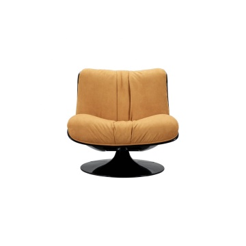 Silla de acento giratorio de cuero genuino moderno diseñador de fibra de vidrio italista muebles para el hogar de lujo de lujo silla de comedor