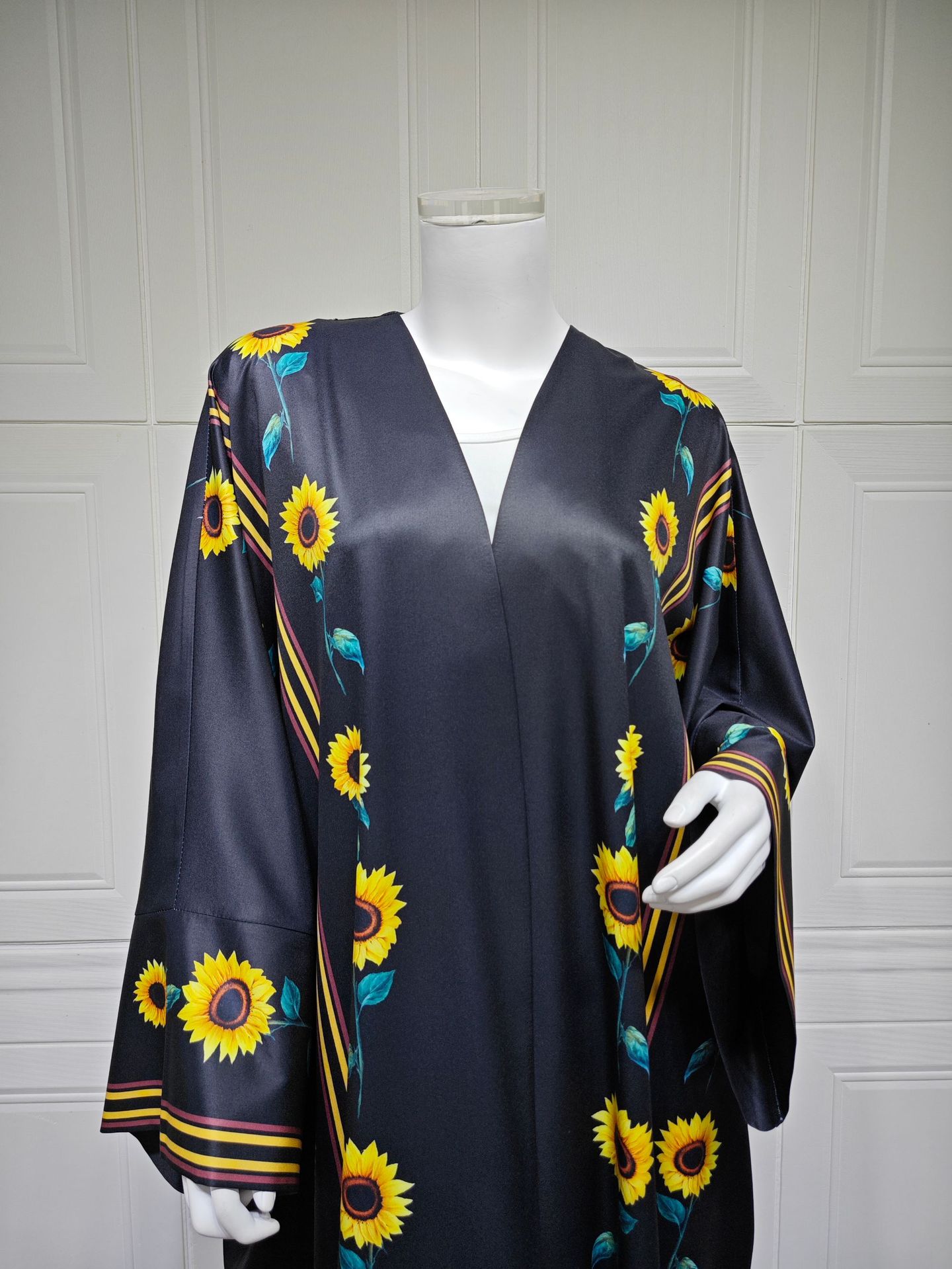 Sunflower Print Abaya Hijab Set MQ254 (3)